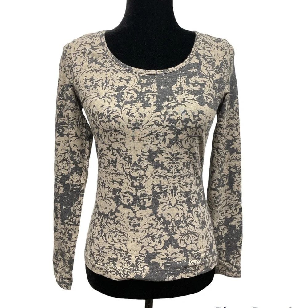 Peruvian Connection Pima Cotton blend long Sleeve Shirt bohemian soft stretchy